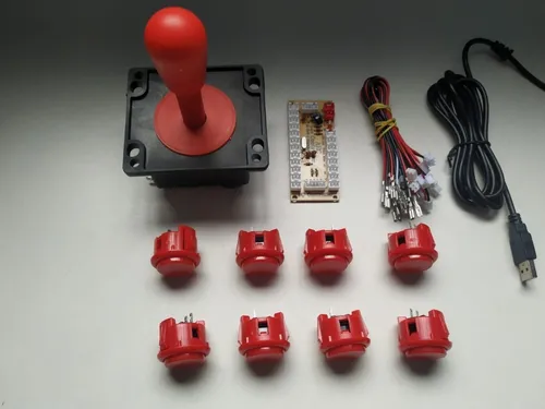 comprar 2 Kit  Arcade Manche Aegir E Botões Similar Sanwa 30mm!