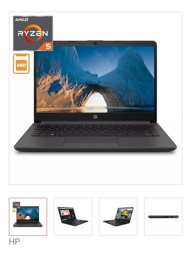 Notebook Hp 245 G8 Amd Ryzen 5, 16gb,256ssd.m2,2gb Video W11