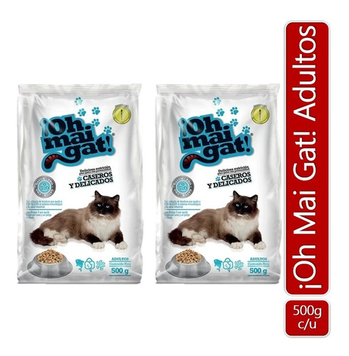 Alimento Para Gatos Oh Mai Gat 500gr X2 Uds