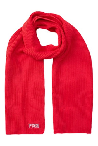 Bufanda Tejida Pink Victoria's Secret Rib Scarf