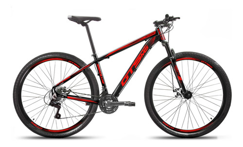 Bicicleta Bike Aro 29 Mtb Freio Disco 24v Gts Pro M5 Intense Cor Preto/Vermelho Tamanho do quadro 19 "