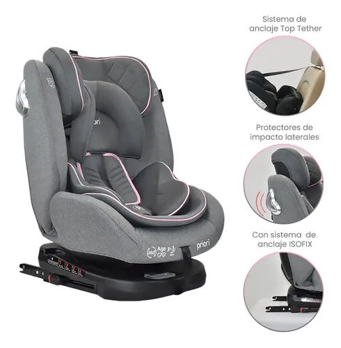 Silla de coche bebé Isofix 1 2 3, Protecciones laterales