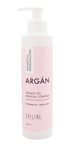 Exiline Argán Shampoo Hidratación Reparación Keratina 250ml