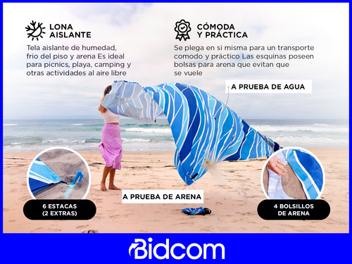 Lona Playera Grande Xl Impermeable Gadnic Bolsa Sujetadores