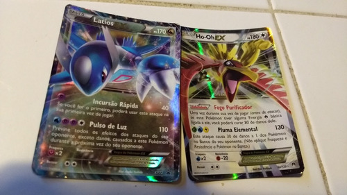 Carta Pokémon Latios Ex E Ho-oh Ex Mais 39 Cartas Diversas.