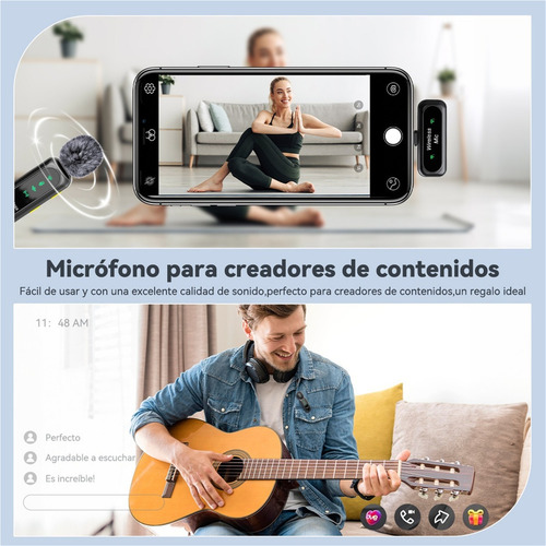 Microfono Lavalier Inalámbrico Para iPhone iPad Android K7