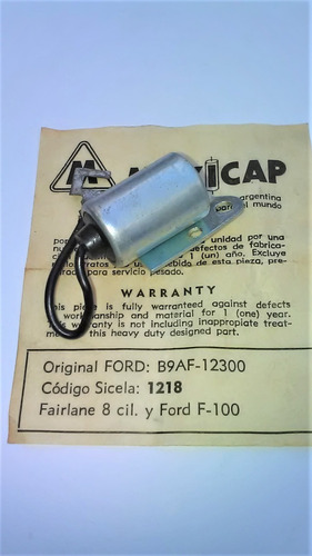 Ford F100-fairlane 8 Cilindros  Condensador De Distribuidor