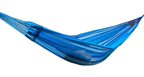 Imagen 2 de 4 de Hamacas 100% Yucatecas De Nylon Colorida Azul