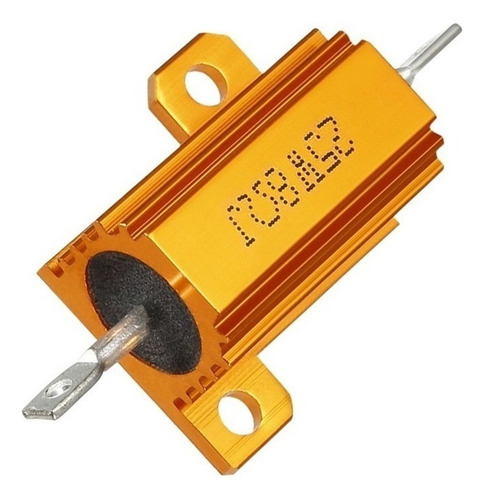 Caja De Aluminio Resistencia Bobinada Oro, 25 W, 8 Ohm, 5%,