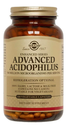 Advanced Acidophilus 100 Vegi-caps Sabor Sin Sabor