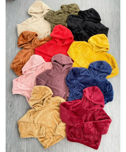 Maxi Buzo Peluche Bifaz Oversize Con Capucha