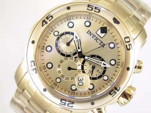 Relógio Invicta Pro Diver Cronografo Plaque Ouro 0074