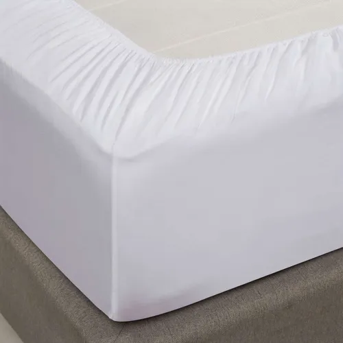 Sábana 400 Hilos Bambú Lisa Ame Blanca 2 Plazas