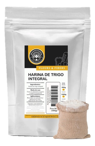Harina De Trigo Integral 1000g - Kg a $12