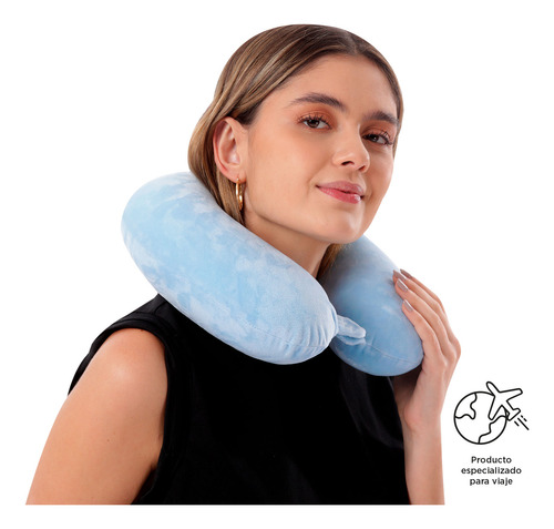 Almohada Cuello De Viaje Memory Foam Jet Pillow Totto
