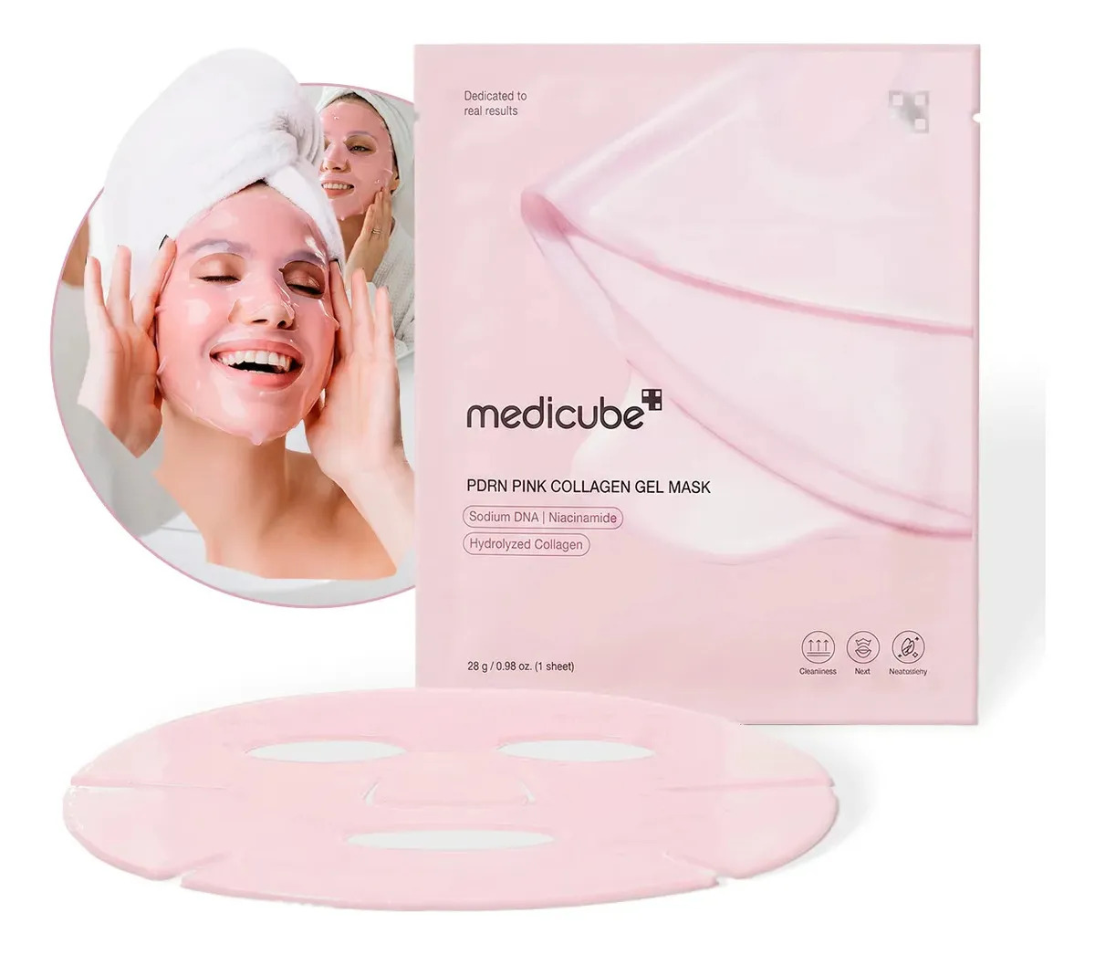Máscara Facial Medicube Pdrn Pink Mask 28g - 1Uni Hannity Cosmeticos