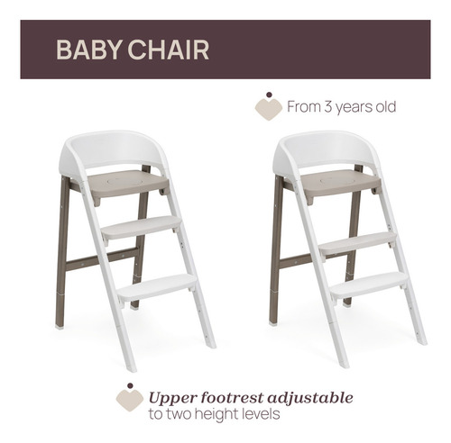 Chicco Silla Alta Crescendo Up Perla Evolutiva 6 A 36 Meses