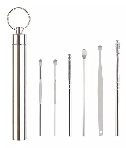 comprar Removedor Cerumen Limpia Oídos Kit Limpieza Orejas 6 Piezas 6PCS Acero