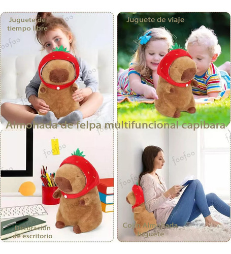 2pcs Peluche Capibara, Animales Capybara Niños Bebe Regalo Capybara Peluche Regalos Para Bebes Foofoo