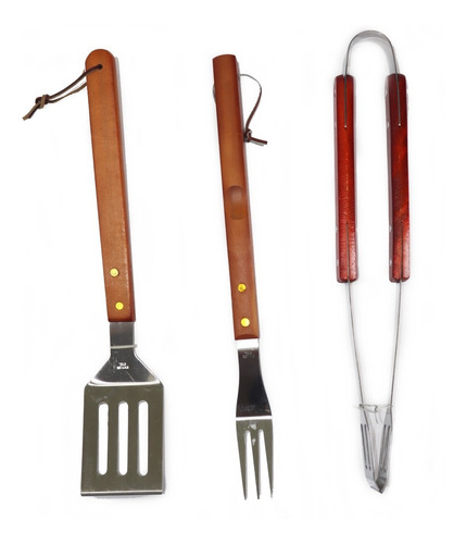 Set De 3 Utencilios Para Bbq O Asador, Único Juego