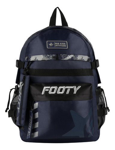 Mochila Footy Big Kids F3093 Abstract Espalda 18  Azul Oscur