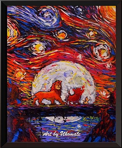 Uhomate The Lion And Son Poster Vincent Van Gogh Starry Nigh