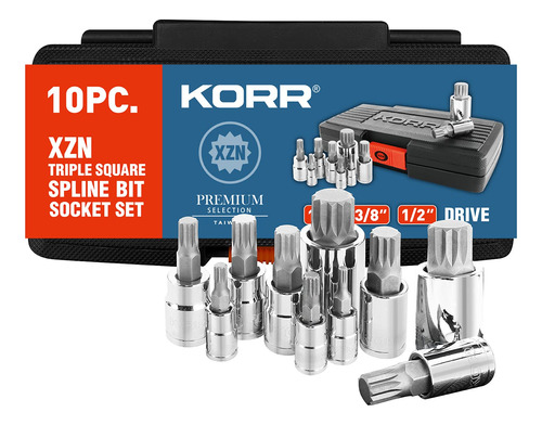 Korr Tools Kss009 - Juego De 10 Piezas Xzn De Puntas Acanala