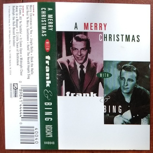 Frank Sinatra Bing Crosby Merry Christmas Cassette Orig Imp