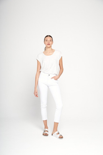 Jean Ada Blanco Slim Mujer Etam