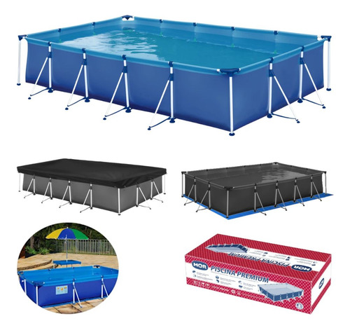 Kit Piscina Premium 10.000 Litros Estrutural + Capa + Forro