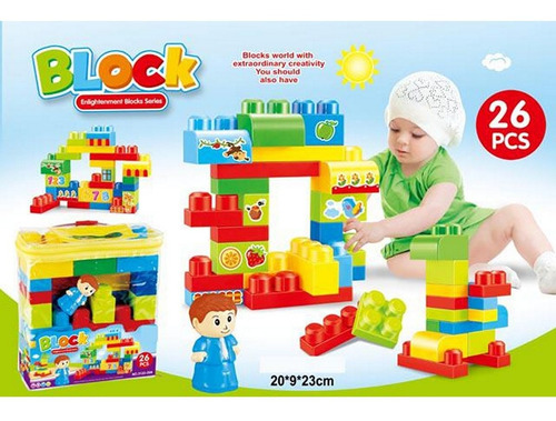 Juego De Bloques Grandes Para Armar Con 26 Piezas Oferta