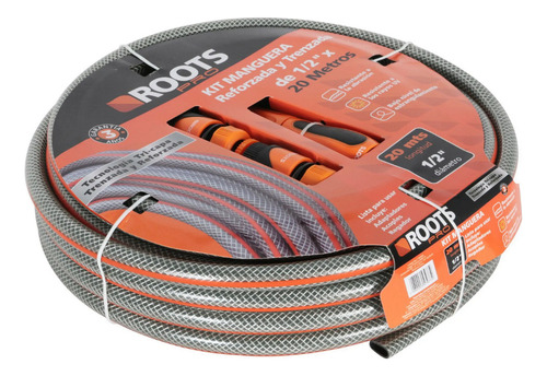  Kit Pro Manguera 1,2'' 20 M Gris/naranjo + Set-  Roots 