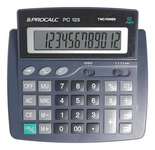 Calculadora De Mesa Procalc 12 Dígitos Pc123