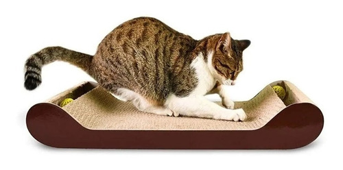 Rascador Tipo Sofa Pelotas Para Gatos Con Catnip 61x25x10 Cm