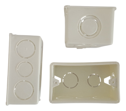 Cajetin Plastico 4x2 Salida 3/4, 1/2, Pack 6unidades