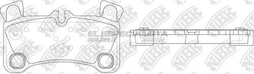 Pastillas De Freno Volkswagen Touareg 6.0 2011 Nibk Trasera