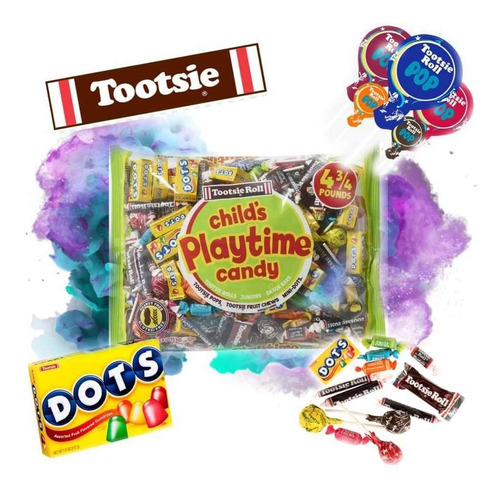 Tootsie Roll Dots Playtime Mix Dulces Americanos 2.15 Kg.