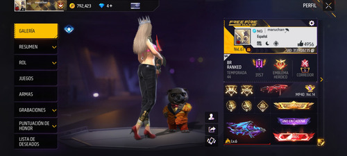 Juego Veterana Free Fire - Pase Elite De Reyes + 5k (Usado)