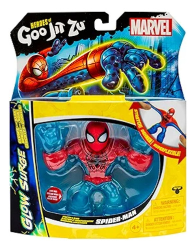 Goo Jit Zu Glow Surge Spiderman Elástico Estirable