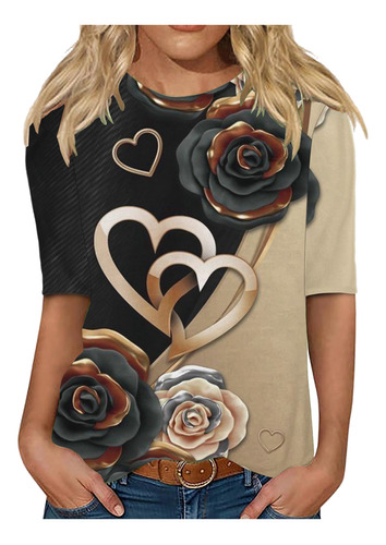 Camisas Casuales De Media Manga Para Mujer, Holgadas, Modelo