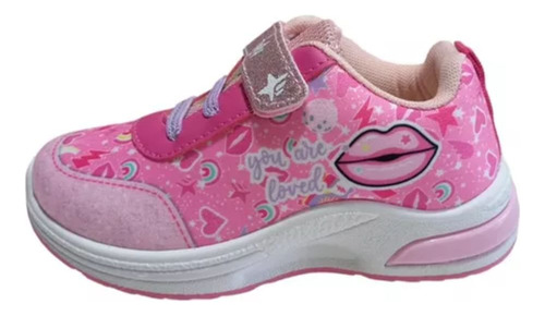 Zapatillas Footy Pop Besos Rosa Con Luces Originales