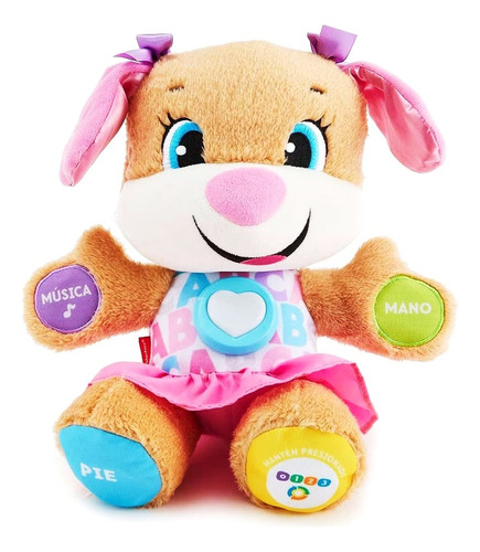 Perrita Peluche Fisher Price Rie Y Aprende Conmigo Español