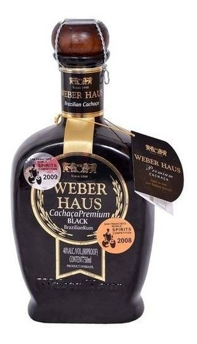 Cachaça Weber Haus Premium Black Louca 3 Anos 750ml