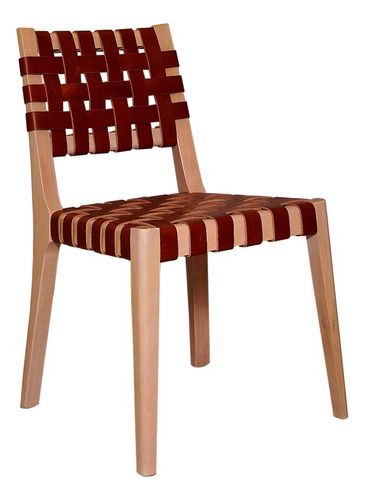 Silla Modena Cuero Y Madera Premium - Pirámide Home