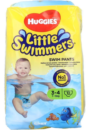 Imagen 1 de 9 de Pañales Para Piscina Playa Huggies Little Swimmer