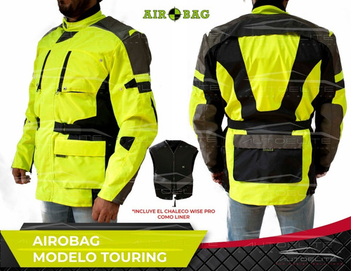 Imagen 4 de 9 de Chamarra Con Chaleco Motociclista Airbag Bolsa Aire Touring