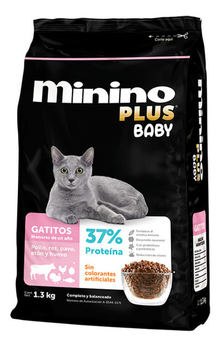  Minino Plus Baby 1.3 Kg Alimento Para Gatito
