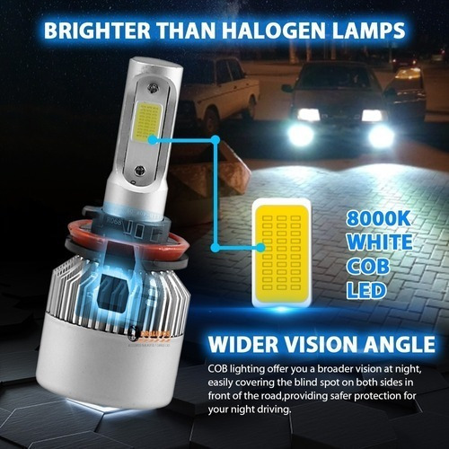Imagen 5 de 9 de Focos Led Luces Vehículo 16000 Lumenes H1 H3 H4 H7 H8 H11 88