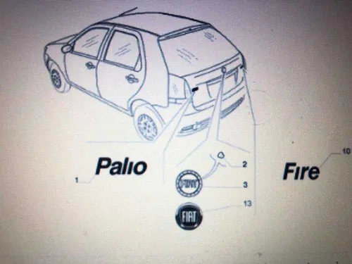 Insignia Logo Fiat Trasero Fiat Palio Fire Stilo Original