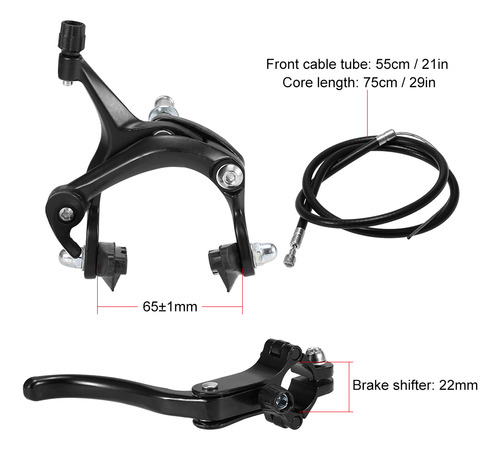 Juego De Pinzas De Freno Delantera/trasera Fixie Kit Road Cr